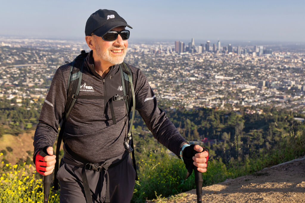 Bob Parsons hiking above Los Angeles